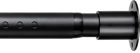 Starbover Kleiderstange Schrank, Garderobenstange Schwarz Ausziehbare Kleiderstange 43-213cm für Schrank und Kleiderschrank