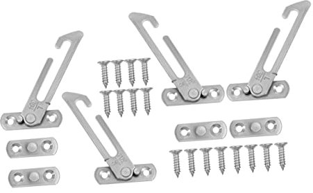 Homoyoyo 4piezas Cerraduras De Ventana Para Seguridad y Estabilidad Ventanas Deslizantes Limite De Apertura Inoxidable Instalación Fácil y Rápida