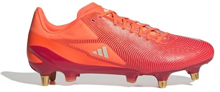 adidas RS 15 Pro Soft Ground - Botas de rugby para hombre, Rojo Blanco Naranja, 47 1/3 EU