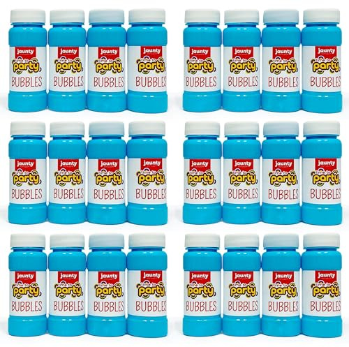 ZOPPER 24 Party Bubbles 45ml Exciting Colours Perfect For Adding Some Bubbly Fun To Any Occasion Each Bottle Contains Bubble Wand Ideal For Birthday Party Bag Fillers