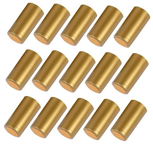 Ipetboom Capsule Termoretraibili Linguetta Strappo Oro per Bottiglie di Vino Confezione da 100 100 Pezzi in Plastica per Ristoranti e Cantine