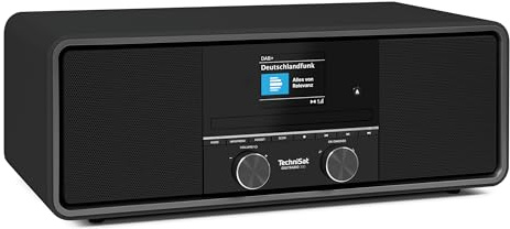 TechniSat DIGITRADIO 330 - DAB+ UKW Stereo Radio mit CD-Player (Bluetooth 5.3, USB MP3-Wiedergabe und Ladefunktion, 2,4 Zoll Farbdisplay, Radiowecker, Fernbedienung) Schwarz