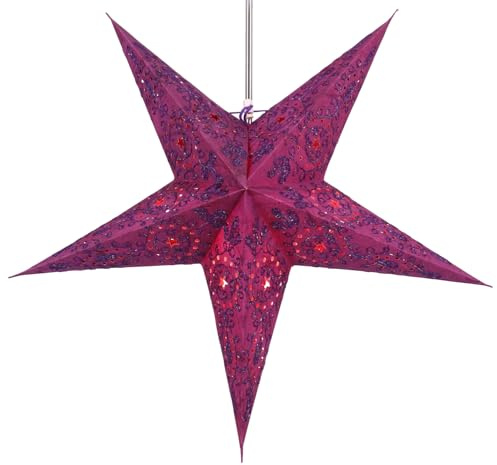 Guru Shop Vikbar adventsbelysning/pappersstjärna/julstjärna, 60 cm – Alegra, stjärnfönsterdekoration