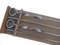Barbecue Skewers - Long Blade Type. 70cm x 1cm x 3mm thick. Heavy Duty. Stainless Steel. Pk 4. Shashlik. Kebab. BBQ