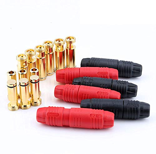 SoloGood 6pairs Amass AS150 Male Female Anti Spark Connector Gold Plated Banana Plug Set for Battery ESC and Charge Lead