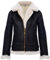 Infinity Leather Damen Kapuzenjacke Aus Schaffell B3 Braunes Sahne Leder Flieger Pilot XS