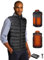 Loowoko Heated Gilet for Men,Heated Vest with 10000mAh Battery Pack,Lightweight Thermal Body Warmer, Slim Fit Electric Rechargeable Heated Jacket for Camping, Motorcycle, Skiing, Hunting XXL Black