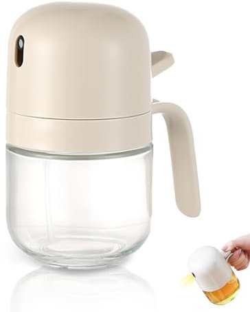 Premium 300 ml glasoljespruta för matlagning – mister av livsmedelskvalitet för luftfritös, grillning, stekning – olivolja dispenser flaska för kök och sallad