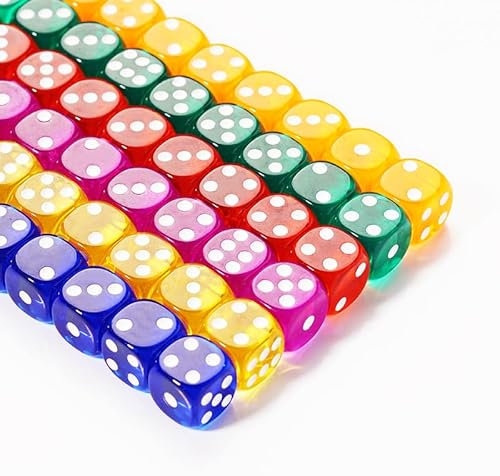 30 Stück Würfel bunt, Bunte würfel(6 Farben), 16 mm Bunter Würfel, Diese Würfel sind perfekt für die verschiedenen Brettspiele