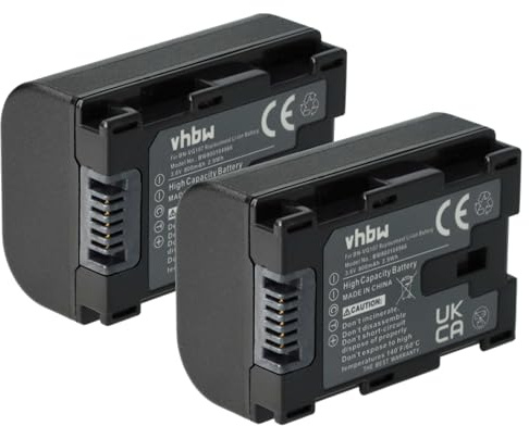 vhbw 2x batteria sostituisce JVC BN-VG107U, BN-VG107E, BN-VG107 per videocamera camcorder (800mAh, 3,6V, Li-Ion) con infochip