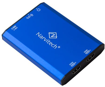 Narvitech NJ700 4K Capture Card, HDMI 2.1 Video Capture Card with 4K144 HDR Passthrough, USB 3.2 Ultra-Low Latency for PS5 Pro, Xbox Series X, Switch 2, PC, OBS Streaming & Gaming Recorder
