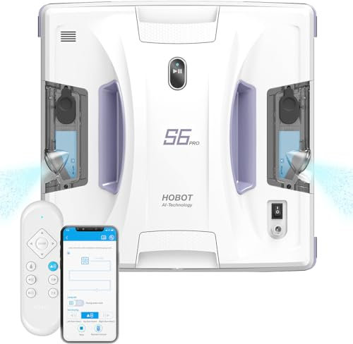 Sichler Exclusive Fensterputz Systeme: HOBOT S6 Pro Profi-Fensterputz-Roboter, Versandrückläufer (Fensterputzautomaten, Fensterputzroboter, Spray)
