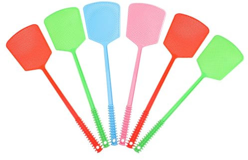 Fly swatter, pack de 6 plastique Fly swatter set avec poignée robuste pour lutter contre les insectes et les guêpes nuisibles.