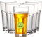 AXIM Juego de 6 vasos de cerveza de plástico transparente irrompible, vasos clásicos hechos para bebidas frías, vasos de cóctel altos de base pesada para uso diario (380 ml, 6 piezas)