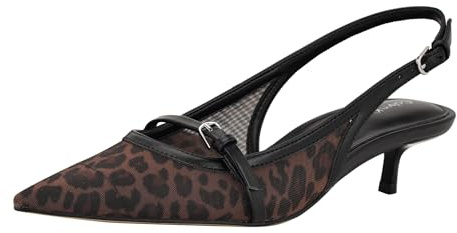 Calvin Klein Women's Simira Pump, Dark Natural Leopard Multi 120, 5.5