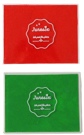 2Pcs Ink Pad, 5x4'' Washable Non-Toxic Ink Stamp Pad for Kids, Craft Pads for Rubber Stamps, DIY Cards, Paintings, Baby Footprint Handprint