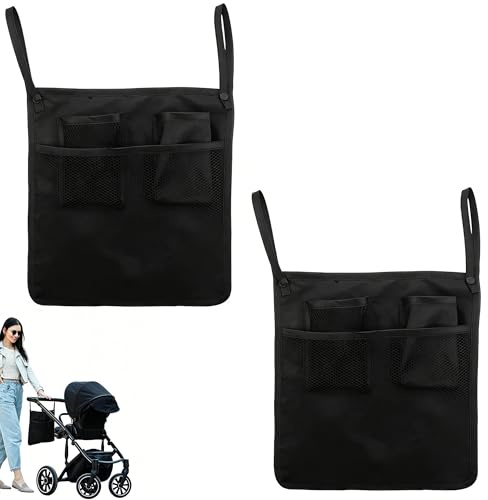 Hayaww Organisateur Poussette Universel Sac Multifonctionnel pour Landau Filet de Rangement Sacs à provisions Sac Poussette Shopping Accessoires (A)