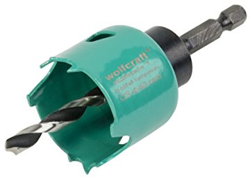 wolfcraft Sega a tazza in acciaio al carbonio, Ø 40 mm I 5965000 I Per l'installazione di materiale elettrico e di sanitari su legno e materiali per costruzioni a secco