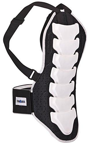 Trendbasis - Paraschiena per sci e snowboard – Protezione assicurata alla colonna vertebrale – Taglia XL (altezza 180 – 190 cm) – lastre protettive:bianche.