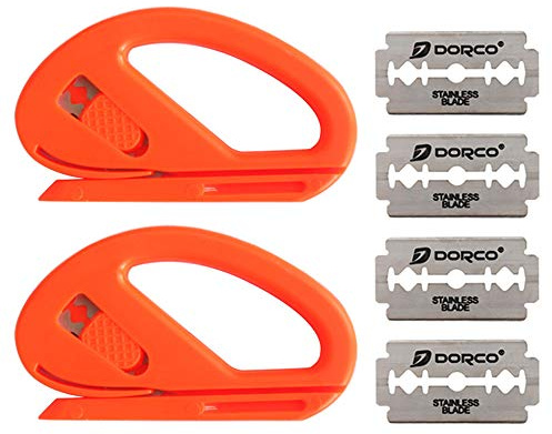 EEFUN Snitty Safety Cutter Car Vinyl Wrap Cutting Tool Carbon Fiber Cutting Application Knife, 2Ãƒâ€”Snitty with 4Ãƒâ€” Blade