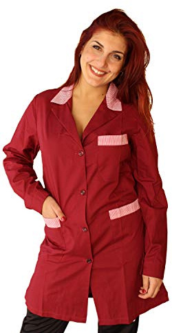 Camice da Lavoro Donna,Manica Lunga, Scuola Infanzia,Supermercati,Colf,Domestica (XXL)