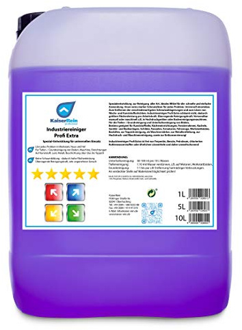 KaiserRein Industrie-Reiniger Profi Extra 5 L Konzentrat für universellen Einsatz I Werkstattreiniger I Bodenreiniger I Allzweckreiniger I Wischroboter und Maschinengeeignet