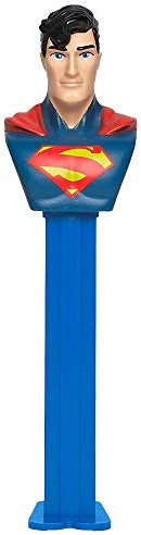 PEZ Distributeur de bonbons Superman – Distributeur de bonbons Super Man | Faveur de fête avec 2 recharges de bonbons