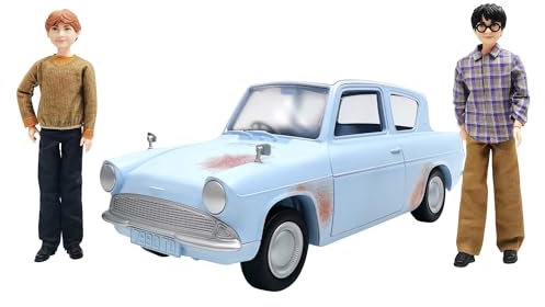 Mattel Harry Potter und Ron Weasley im fliegenden Auto, Spielset mit 2 Puppen und 1 Spielzeugauto, Spielzeug für Kinder ab 6 Jahren, HHX03