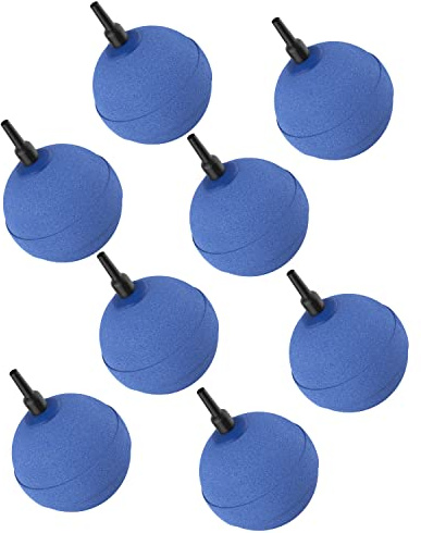 Pawfly Aquarien-Luftstein Luftsprudler 5 cm Kugelform Blasenabgabewerkzeug Sauerstoffdiffusor für Luftpumpen Fischbecken Eimer Teiche und DWC-Becken, 8er Pack