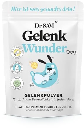 Dr. SAM GelenkWunder Poudre articulaire de qualité supérieure pour chien - Combinaison super aliment en moule aux orles vertes - Poudre de mouvement pour articulations et muscles forts - 100 %