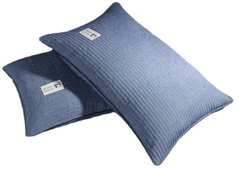 Cuscino di grano saraceno con federa (confezione da 2), cuscino regolabile 35x55 cm, cuscino cervicale di grano saraceno per chi dorme di lato, grano saraceno per dormire con un supporto solido