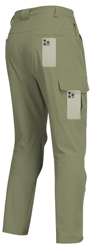 Zalify Men's Hiking Cargo Pants Water Resistant Quick Dry Lightweight Pants for Fishing Camping Running Work Outdoor Mud 38