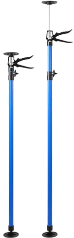 Peviasot Deckenstütze, Einhandstütze, Montagestütze, 2er-Set professionelles Stuitzstange, Teleskopbereich: 115 cm bis 290 cm, Tragkraft 50 kg, blau (Geeignet für Wagenheber, Wände, Schränke usw)