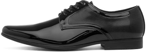 Beckett Mens Black Patent Formal Lace Up Shoe