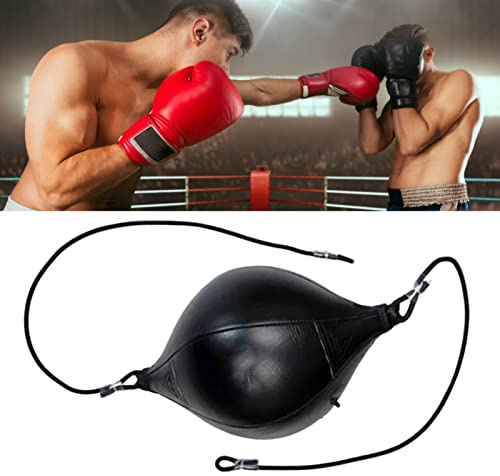 Sxhlseller Schlagball mit Doppeltem Ende, MMA-Speedbag aus PU-Leder mit Verstärktem Elastischem Seil und Eva-Schaumfüllung für Schlagübungen und Reflextraining für Erwachsene