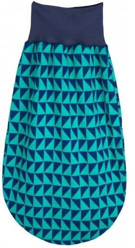 Popolini Strampelsack Navy türkis passt von 0-6 Monate