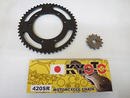 Kit de cadena Derbi Senda Xrace para 50 cc de 2004 a 2005 95E00504-SR etat Kit de cadena superreforzada con piñón de 13 dientes corona 50 dientes y cadena con su fijación rápida
