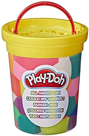 Play-Doh Gemischte Tonne, große Tonne mit verschiedenen Knetfarben für Kinder ab 2 Jahren, 1246 g F4684 Mehrfarbig