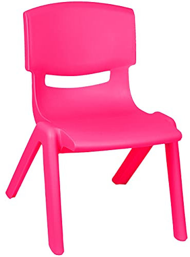 alles-meine.de GmbH Kinderstuhl/Stuhl Farbe wählbar pink/kräftiges rosa - Plastik - bis 100 kg belastbar/kippsicher - für INNEN & AUßEN - 0-99 Jahre - stapelbar - Gar..