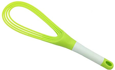 Frusta a spirale da cucina, in plastica, 29 cm, con filo spesso, frusta per uova, frusta e frusta antiaderente, per cucinare miscelare frusta, verde