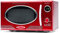 Nostalgia Retro Microwave Oven, 900 Watts with 5 Power Levels, 12 Pre-Programmed Cooking Settings, Turntable, Digital Clock, 25 Liters, Red