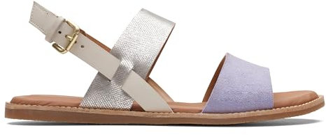 Clarks Damen Karsea Strap Sandal, Lilac Combi, 41 EU