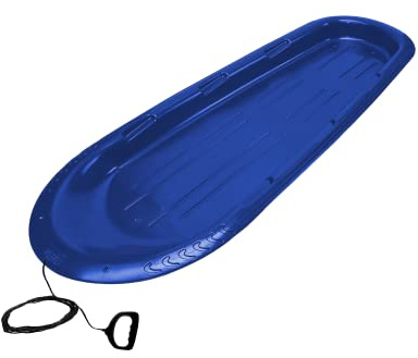Era 66-inch Manitou XL Adventurer Sled — 2-3 Rider Kids' Plastic Toboggan, Blue