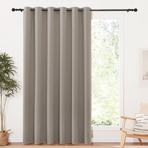 PONY DANCE Tenda Oscurante da Interno Tenda Soggiorno con Anelli Divisorie per Armadio Aperto Curtain Termiche Isolanti per Camera da Letto 1 Pezzo L 200 x A 210 cm, Sabbia