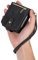 UEEBAI Hülle für Samsung Z Flip 7 FE/Z Flip 6/Z Flip 5 5G, 3 Kartenfäche Leder Geldbörse Flip Wallet Case mit Handschlaufe Standfunktion Reißverschluss Handyhülle Magnetverschluss, Retro Schwarz