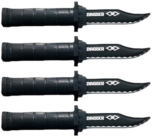 CPJJ 4 Pezzi Coltello Pugnale a Scomparsa in Plastica,coltello giocattolo,per Halloween Carneval Bambini Adulti Festa