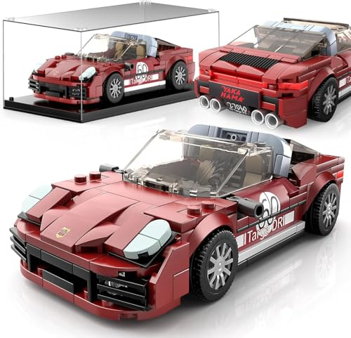 Mould King Speed Champion 911 Racing Car Building Set & Display Case, 27060 MOC Cool Vehicles Model Kits Birthday Gifts for Adults/Teens, Creative Classic Cars for Age 14+ (389 Pcs)