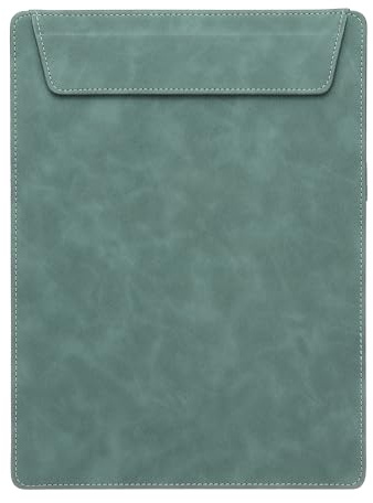PATIKIL Porte-dossiers En Cuir PU Format A4, 9x12 Bloc-Note Magnétique Professionnel Avec Porte-Stylo Organisateur Dossier De Bureau Planche À Écrire, Cyan