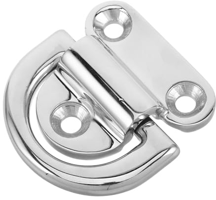 Toddmomy Marine Stainless Steel 316 D-Ring Tie Down Anchor 10mm Mirror Polished Surface Mount Boat Deck Hardware for Trailer Truck Camper Load Securing