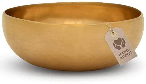 MASSAGE-EXPERT Tibetische Klangschale - Bauchige Kopfschale Ø 12 cm, 275 Gramm | Bewegend hoher Ton für wirkungsvolle Klangmassage & Klangtherapie im Bereich des Kopfes | Profi-Qualität